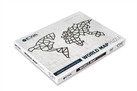 EWA Drewniane Puzzle 3D - Dekoracja Mapa Świata EWA Eco-Wood-Art EWA Drewniane Puzzle 3D - Dekoracja Mapa Świata EWA Eco-Wood-Art