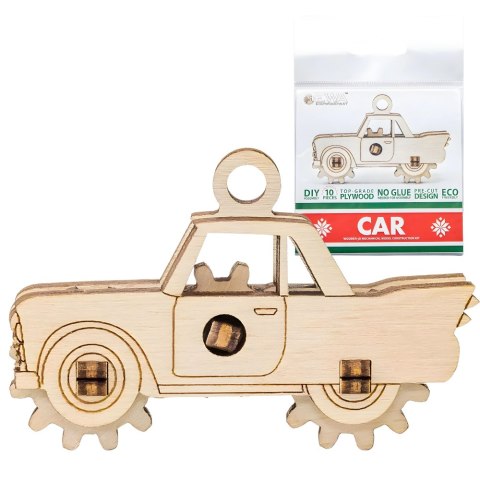 EWA Drewniane Puzzle 3D - Samochodzik EWA Eco-Wood-Art EWA Drewniane Puzzle 3D - Samochodzik EWA Eco-Wood-Art