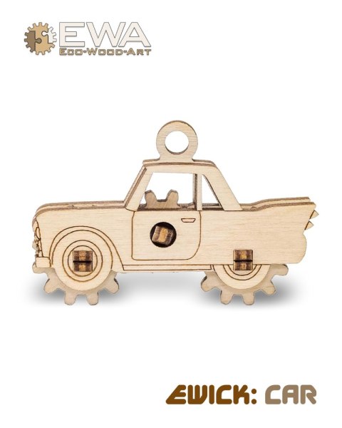 EWA Drewniane Puzzle 3D - Samochodzik EWA Eco-Wood-Art EWA Drewniane Puzzle 3D - Samochodzik EWA Eco-Wood-Art