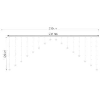 Kurtyna świetlna 136LED USB ciepły biały KŚ19738 Iso Trade