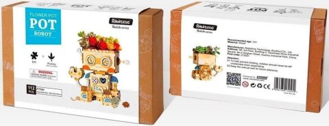 ROBOTIME Drewniane Puzzle 3D - Doniczka Robot Robotime