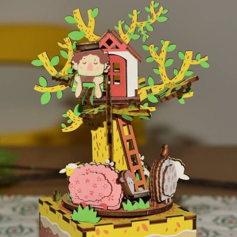 ROBOTIME Drewniane Puzzle 3D - Pozytywka Dom na Drzewie Robotime ROBOTIME Drewniane Puzzle 3D - Pozytywka Dom na Drzewie Robotime
