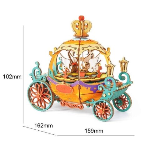 ROBOTIME Drewniane Puzzle 3D - Pozytywka Kareta Robotime ROBOTIME Drewniane Puzzle 3D - Pozytywka Kareta Robotime
