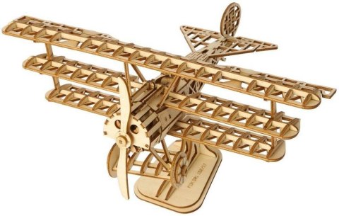 ROBOTIME Drewniane Puzzle 3D - Samolot Trójpłatowy Robotime