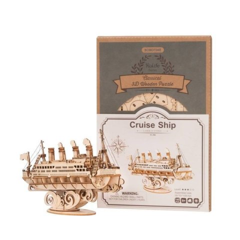 ROBOTIME Drewniane Puzzle 3D - Statek Wycieczkowy Robotime ROBOTIME Drewniane Puzzle 3D - Statek Wycieczkowy Robotime