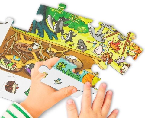 ROBOTIME Drewniane Puzzle + Gra Edukacyjna 48 el. Robotime ROBOTIME Drewniane Puzzle + Gra Edukacyjna 48 el. Robotime