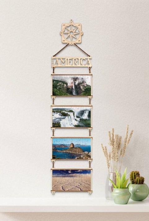 EWA Drewniane Dwustronne Puzzle - Ameryka Południowa EWA Eco-Wood-Art EWA Drewniane Dwustronne Puzzle - Ameryka Południowa EWA Eco-Wood-Art
