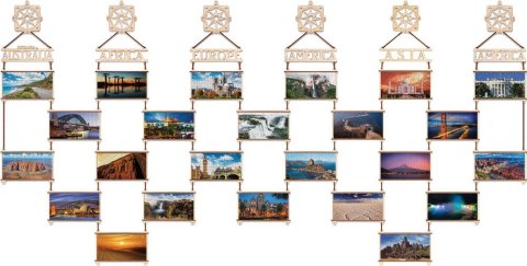 EWA Drewniane Dwustronne Puzzle - Ameryka Południowa EWA Eco-Wood-Art EWA Drewniane Dwustronne Puzzle - Ameryka Południowa EWA Eco-Wood-Art