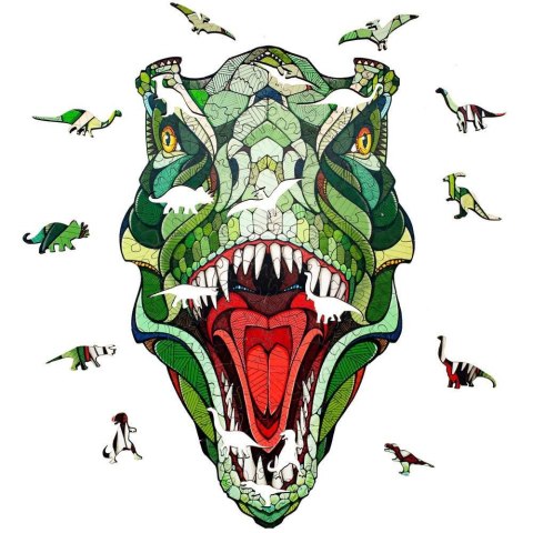 EWA Drewniane Puzzle 2D - Układanka T-Rex EWA Eco-Wood-Art
