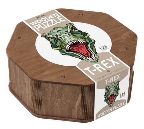 EWA Drewniane Puzzle 2D - Układanka T-Rex EWA Eco-Wood-Art