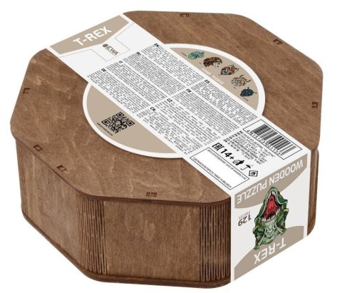 EWA Drewniane Puzzle 2D - Układanka T-Rex EWA Eco-Wood-Art