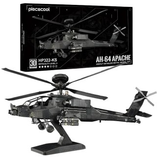 Piececool Puzzle Metalowe Model 3D - Helikopter AH-64 Apache Piececool