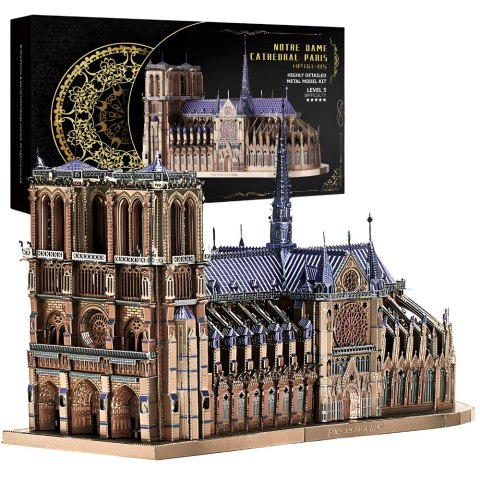 Piececool Puzzle Metalowe Model 3D - Katedra Notre Dame Piececool