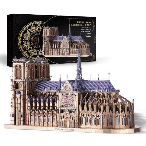 Piececool Puzzle Metalowe Model 3D - Katedra Notre Dame Piececool