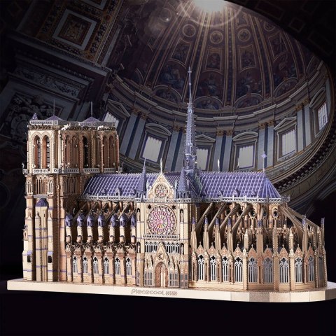 Piececool Puzzle Metalowe Model 3D - Katedra Notre Dame Piececool