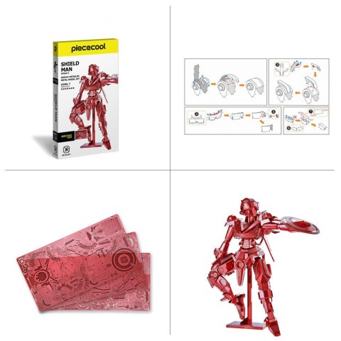 Piececool Puzzle Metalowe Model 3D - Mech Shield Man Piececool Piececool Puzzle Metalowe Model 3D - Mech Shield Man Piececool