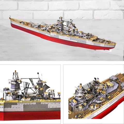 Piececool Puzzle Metalowe Model 3D - Okręt Bojowy Richelieu Piececool Piececool Puzzle Metalowe Model 3D - Okręt Bojowy Richelieu Piececool