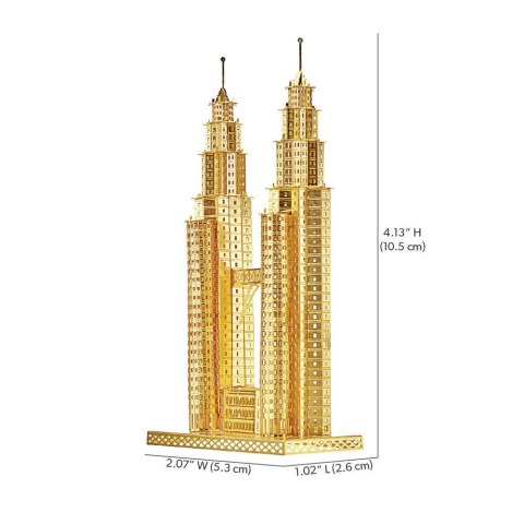 Piececool Puzzle Metalowe Model 3D - Wieże Petronas Piececool Piececool Puzzle Metalowe Model 3D - Wieże Petronas Piececool