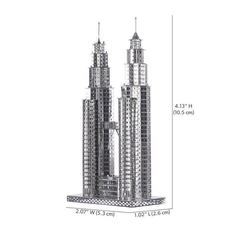 Piececool Puzzle Metalowe Model 3D - Wieże Petronas Piececool Piececool Puzzle Metalowe Model 3D - Wieże Petronas Piececool