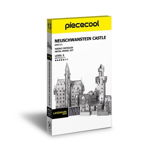 Piececool Puzzle Metalowe Model 3D - Zamek Neuschwanstein Piececool Piececool Puzzle Metalowe Model 3D - Zamek Neuschwanstein Piececool