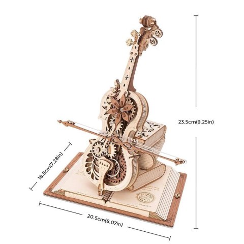 ROBOTIME Drewniane Puzzle 3D Magiczna Wiolonczela Robotime