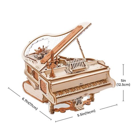 ROBOTIME Drewniane Puzzle Model 3D DIY - Magiczne Pianino Robotime