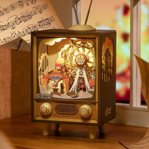 ROBOTIME Drewniane Puzzle Model 3D - Pozytywka AMT01 Robotime