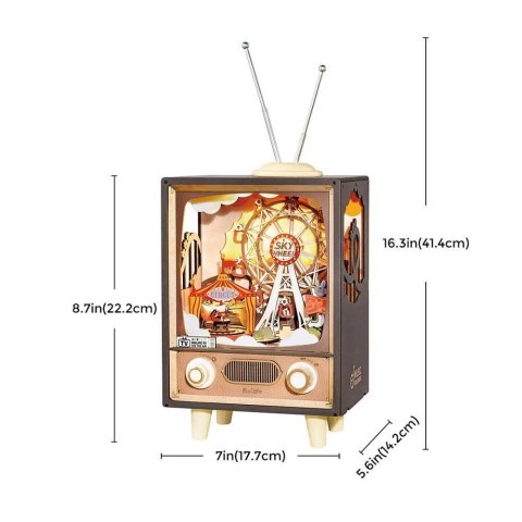 ROBOTIME Drewniane Puzzle Model 3D - Pozytywka AMT01 Robotime