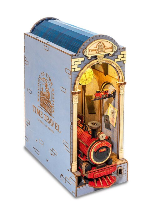 ROBOTIME Składany Drewniany Model 3D LED - Book Nook Podróż w czasie Robotime
