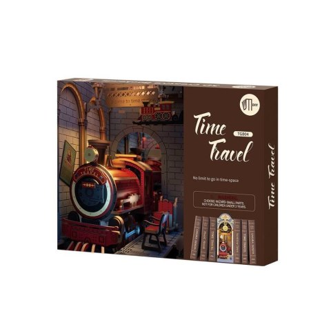 ROBOTIME Składany Drewniany Model 3D LED - Book Nook Podróż w czasie Robotime