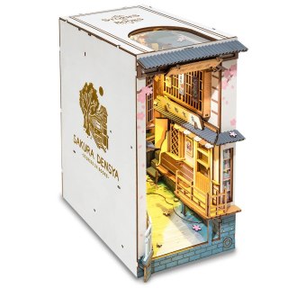 ROBOTIME Składany Drewniany Model LED - Book Nook Sakura Densya Robotime