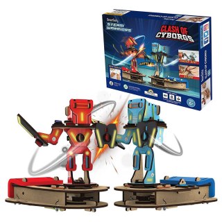 Smartivity Drewniane Mechaniczne Puzzle 3D - Bitwa Cyborgów Smartivity