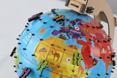 Smartivity Drewniane Mechaniczne Puzzle 3D - Globus Smartivity