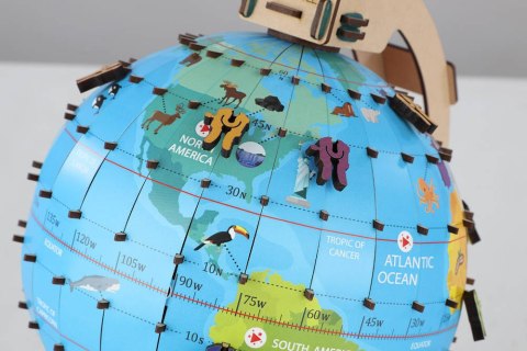 Smartivity Drewniane Mechaniczne Puzzle 3D - Globus Smartivity