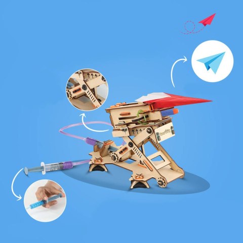 Smartivity Drewniane Mechaniczne Puzzle 3D - Hydrauliczna Wyrzutnia Smartivity