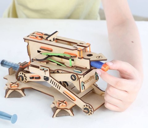 Smartivity Drewniane Mechaniczne Puzzle 3D - Hydrauliczna Wyrzutnia Smartivity