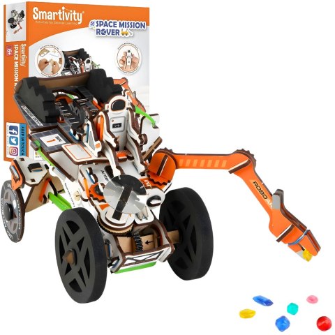 Smartivity Drewniane Mechaniczne Puzzle 3D - Kosmiczny Łazik Smartivity