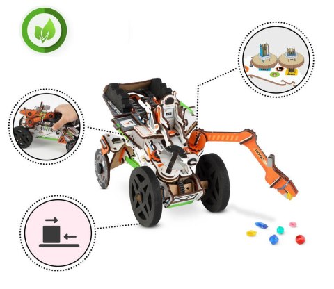 Smartivity Drewniane Mechaniczne Puzzle 3D - Kosmiczny Łazik Smartivity