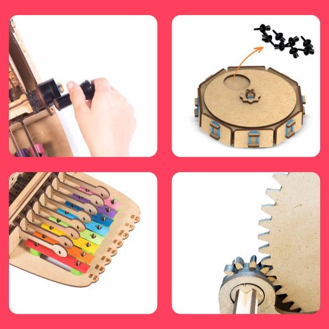 Smartivity Drewniane Mechaniczne Puzzle 3D - Muzyczna Maszyna Ksylofon Smartivity