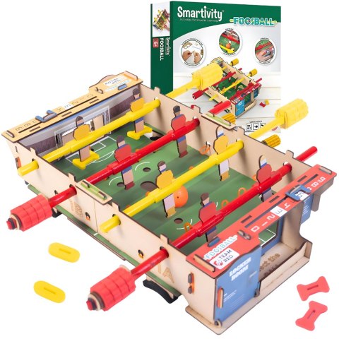 Smartivity Drewniane Mechaniczne Puzzle 3D - Piłkarzyki Smartivity