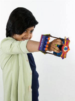 Smartivity Drewniane Mechaniczne Puzzle 3D - Pistolet Powietrzny Smartivity