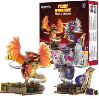 Smartivity Drewniane Mechaniczne Puzzle 3D - Starcie Smoków Smartivity