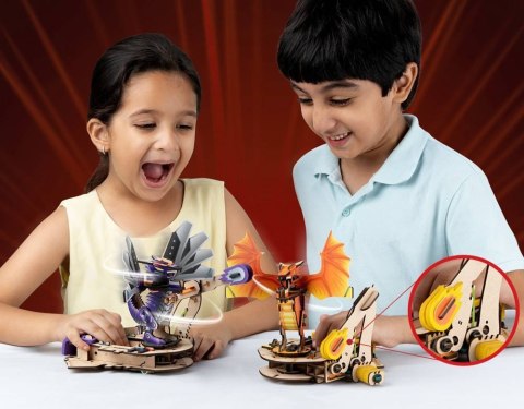 Smartivity Drewniane Mechaniczne Puzzle 3D - Starcie Smoków Smartivity