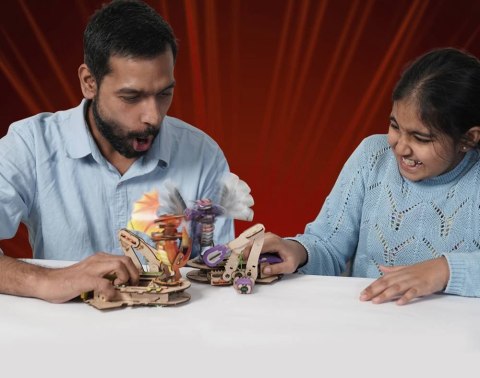 Smartivity Drewniane Mechaniczne Puzzle 3D - Starcie Smoków Smartivity