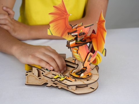 Smartivity Drewniane Mechaniczne Puzzle 3D - Starcie Smoków Smartivity