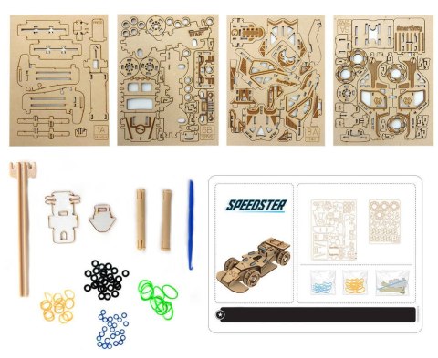 Smartivity Drewniane Mechaniczne Puzzle 3D - Wyścigówka Speedster Smartivity Smartivity Drewniane Mechaniczne Puzzle 3D - Wyścigówka Speedster Smartivity