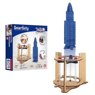 Smartivity Drewniane Mechaniczne Puzzle 3D - Wystrzałowa Rakiet Kosmiczna Smartivity