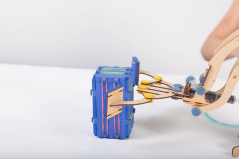 Smartivity Drewniane Mechaniczne Puzzle 3D - Żuraw Hydrauliczny Smartivity