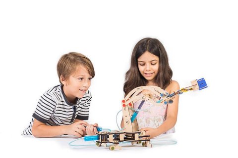 Smartivity Drewniane Mechaniczne Puzzle 3D - Żuraw Hydrauliczny Smartivity