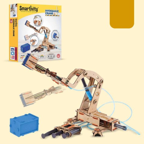 Smartivity Drewniane Mechaniczne Puzzle 3D - Żuraw Hydrauliczny Smartivity
